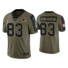 Men's Green Bay Packers #83 Marquez Valdes-Scantling Olive 2021 Salute To Service Limited Jersey