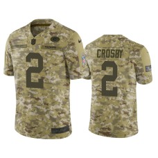 Men's Green Bay Packers #2 Mason Crosby Nike Salute to Service Limited Jersey - Camo