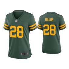 Women's Green Bay Packers #28 A.J. Dillon Green Alternate Game Jersey