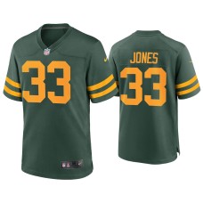 Men's Green Bay Packers #33 Aaron Jones Green Alternate Game Jersey