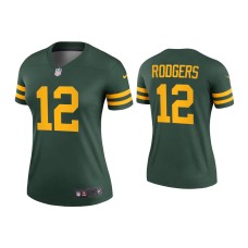 Women's Green Bay Packers #12 Aaron Rodgers Green Alternate Legend Jersey