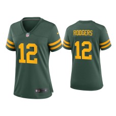 Women's Green Bay Packers #12 Aaron Rodgers Green Alternate Game Jersey