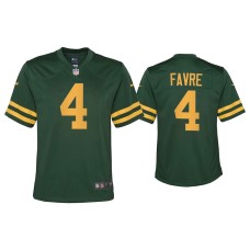 Youth Green Bay Packers #4 Brett Favre Green Alternate Game Jersey