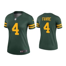 Women's Green Bay Packers #4 Brett Favre Green Alternate Legend Jersey