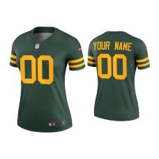 Women's Green Bay Packers #00 Custom Green Alternate Legend Jersey