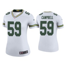 Women's Green Bay Packers #59 Color Rush Legend De'Vondre Campbell White Jersey