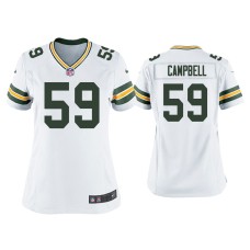 Women's Green Bay Packers #59 De'Vondre Campbell White Game Jersey