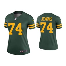 Women's Green Bay Packers #74 Elgton Jenkins Green Alternate Legend Jersey