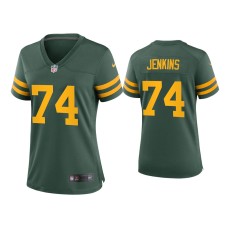 Women's Green Bay Packers #74 Elgton Jenkins Green Alternate Game Jersey