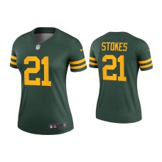 Women's Green Bay Packers #21 Eric Stokes Green Alternate Legend Jersey