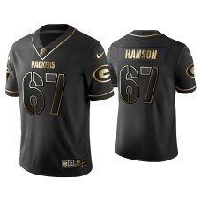 Men's Green Bay Packers #67 Golden Edition Vapor Limited Packers Jake Hanson Black Jersey