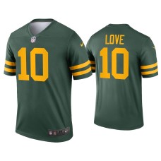 Men's Green Bay Packers #10 Jordan Love Green Alternate Legend Jersey