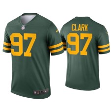 Men's Green Bay Packers #97 Kenny Clark Green Alternate Legend Jersey