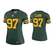 Women's Green Bay Packers #97 Kenny Clark Green Alternate Legend Jersey