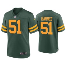 Men's Green Bay Packers #51 Krys Barnes Green Alternate Game Jersey