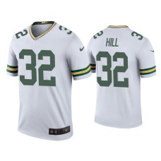 Men's Green Bay Packers #32 Color Rush Legend Kylin Hill White Jersey