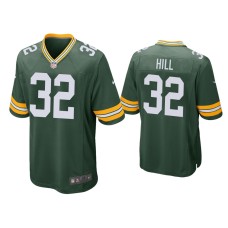 Men's Green Bay Packers #32 Kylin Hill Green Game Jersey