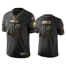 Men's Green Bay Packers #42 2019 Golden Edition Vapor Untouchable Limited Oren Burks Black Jersey - Men's