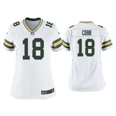 Women's Green Bay Packers #18 Randall Cobb White Game Jersey