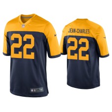 Men's Green Bay Packers #22 Shemar Jean-Charles Navy Throwback Game Jersey