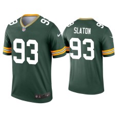 Men's Green Bay Packers #93 Tedarrell Slaton Green Legend Jersey