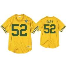 Men's Green Bay Packers #52 Rashan Gary Gold 75th Anniversary Throwback Jersey