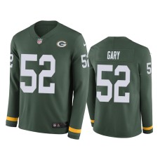 Men's Green Bay Packers #52 Rashan Gary Green Therma Long Sleeve Jersey