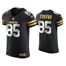 Men's Green Bay Packers #85 Robert Tonyan Black Golden Edition Elite Jersey