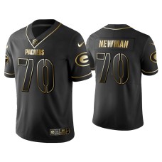 Men's Green Bay Packers #70 Golden Edition Vapor Limited Packers Royce Newman Black Jersey