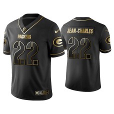 Men's Green Bay Packers #22 Golden Edition Vapor Limited Packers Shemar Jean-Charles Black Jersey