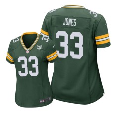 Women's Green Bay Packers #33 Green Aaron Jones Nike 100th Anniversary Jersey