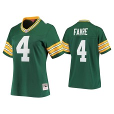 Women's Green Bay Packers #4 Brett Favre Green 1996 Legacy Replica Jersey