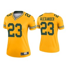 Women's Green Bay Packers #23 Jaire Alexander Gold Inverted Legend Jersey