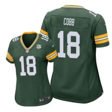 Women's Green Bay Packers #18 Green Randall Cobb Nike 100th Anniversary Jersey