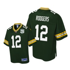 Youth Green Bay Packers #12 Green Aaron Rodgers Pro Line Jersey