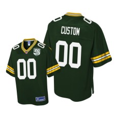 Youth Green Bay Packers #00 Green Custom Pro Line Jersey