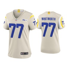 Women's Los Angeles Rams #77 2020 Andrew Whitworth Bone Game Jersey