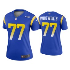 Women's Los Angeles Rams #77 2020 Andrew Whitworth Royal Legend Jersey