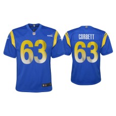 Youth Los Angeles Rams #63 2020 Austin Corbett Royal Game Jersey