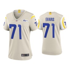 Women's Los Angeles Rams #71 2020 Bobby Evans Bone Game Jersey