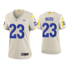 Women's Los Angeles Rams #23 2020 Cam Akers Bone Game Jersey