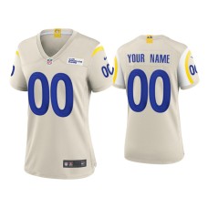 Women's Los Angeles Rams #00 2020 Custom Bone Game Jersey