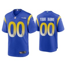 Men's Los Angeles Rams #00 2020 Custom Royal Game Jersey