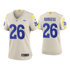 Women's Los Angeles Rams #26 2020 Terrell Burgess Bone Game Jersey