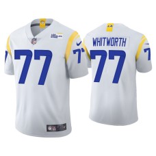 Men's Los Angeles Rams #77 2021 Andrew Whitworth White Vapor Limited Alternate Jersey