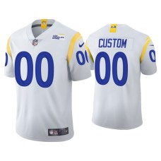 Men's Los Angeles Rams #00 2021 Custom White Vapor Limited Alternate Jersey