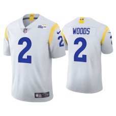 Men's Los Angeles Rams #2 2021 Robert Woods White Vapor Limited Alternate Jersey