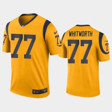 Men's Los Angeles Rams #77 Andrew Whitworth Gold Nike legend color rush Jersey