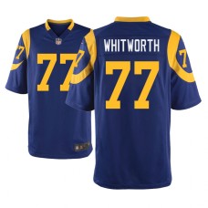 Men's Los Angeles Rams #77 Royal Andrew Whitworth Nike Game Jersey