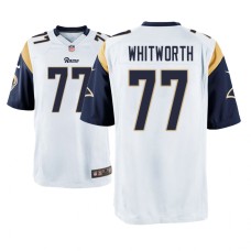 Men's Los Angeles Rams #77 White Andrew Whitworth Nike Game Jersey